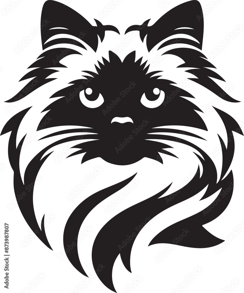 Obraz premium Cat Silhouette Vector Illustration. International Cat Day Silhouette Vector.