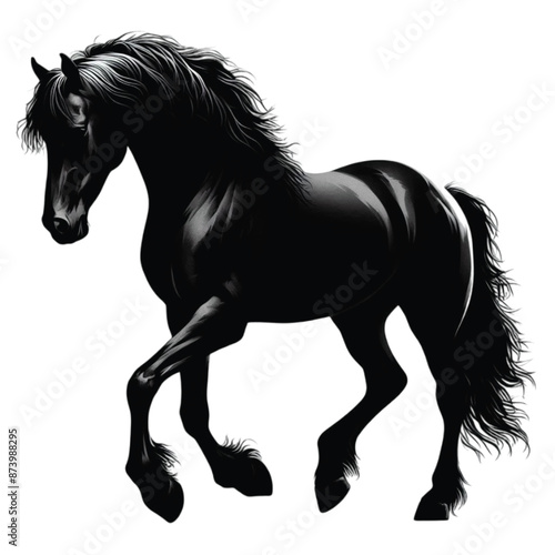 Silhouette horse vector