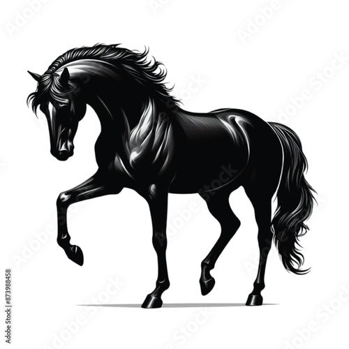 Silhouette horse vector