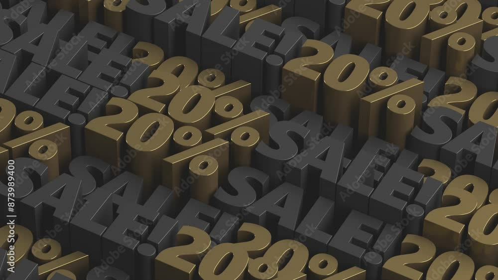 Discount 10% to 90% off sale isometric animation. 20% off for flash sale, big deal, cyber week, hot deal, super sale, mega sale, black friday, black week advertising and discount promotion offer. Discount 10% to 90% off sale isometric animation. 20% off for flash sale, big deal, cyber week, hot deal, super sale, mega sale, black friday, black week advertising and discount promotion offer.