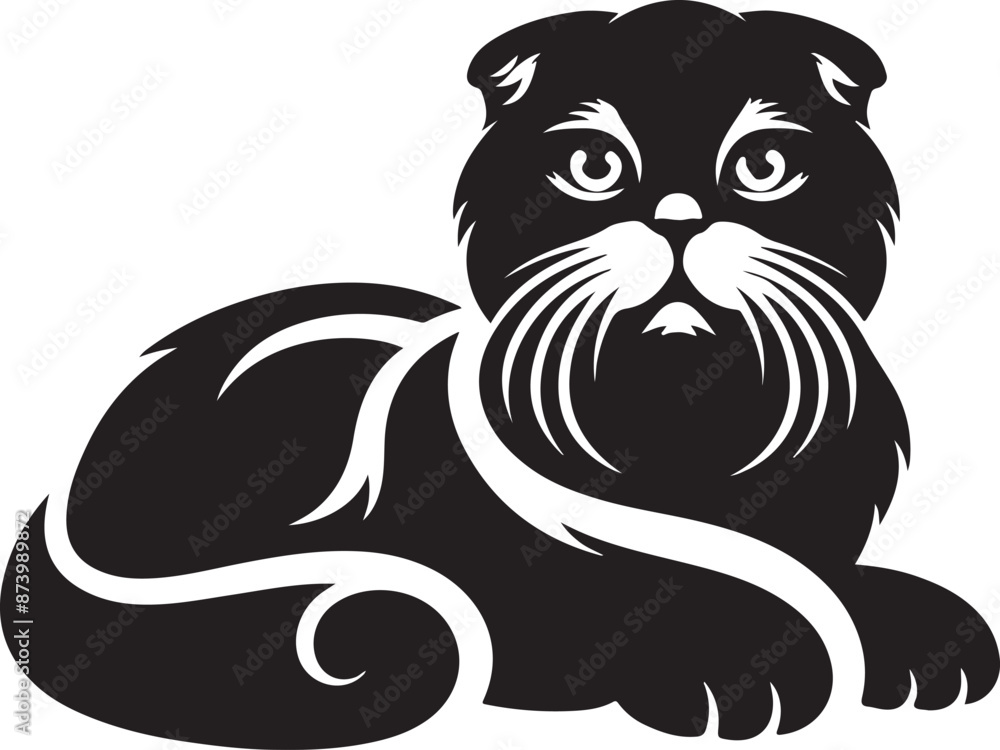 Cat Silhouette Vector Illustration. International Cat Day Silhouette Vector. Cat Silhouette Vector Illustration. International Cat Day Silhouette Vector.