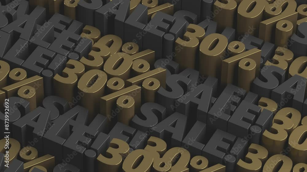 Discount 10% to 90% off sale isometric animation. 30% off for flash sale, big deal, cyber week, hot deal, super sale, mega sale, black friday, black week advertising and discount promotion offer. Discount 10% to 90% off sale isometric animation. 30% off for flash sale, big deal, cyber week, hot deal, super sale, mega sale, black friday, black week advertising and discount promotion offer.