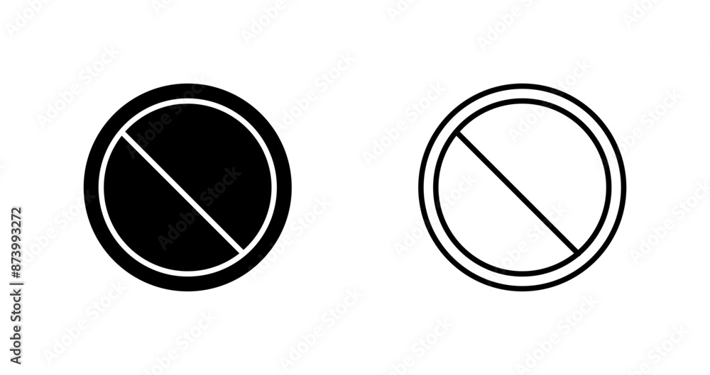 Obraz premium Prohibited Vector Icon