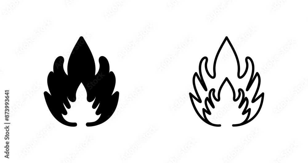 Flammable Material Vector Icon Flammable Material Vector Icon