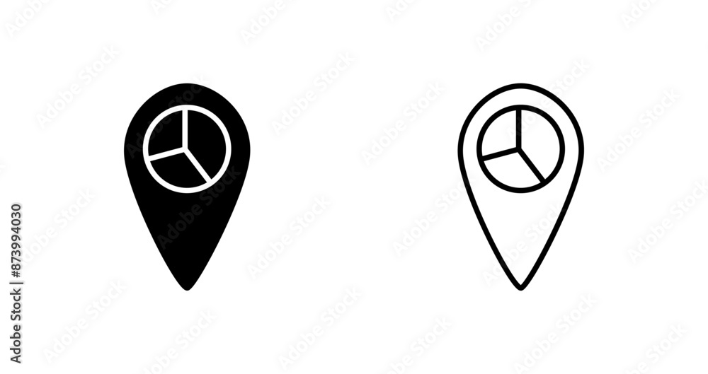 Location Statistics Vector Icon Location Statistics Vector Icon