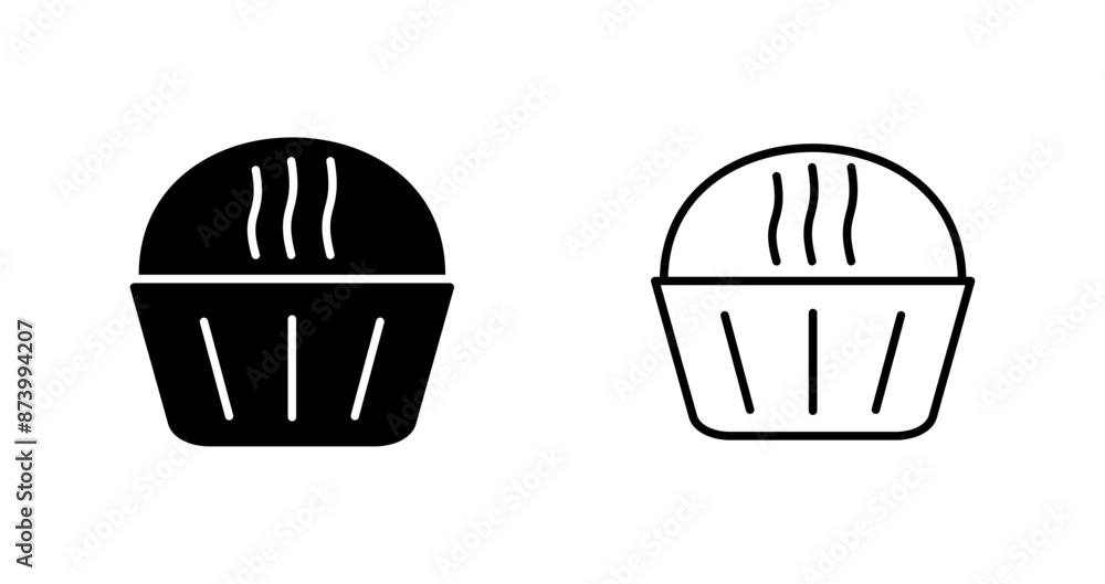 Cream Muffin Vector Icon Cream Muffin Vector Icon