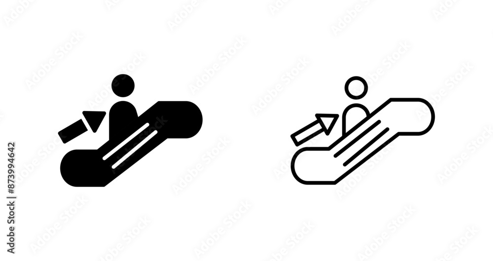 Escalator Vector Icon Escalator Vector Icon