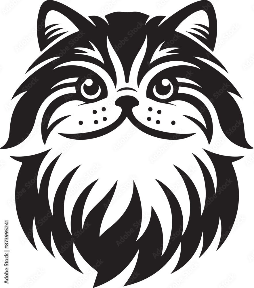 Fototapeta premium Cat Silhouette Vector Illustration. International Cat Day Silhouette Vector.