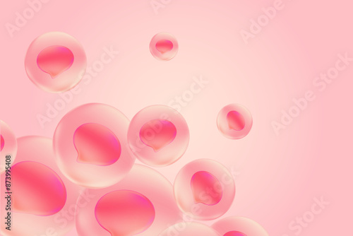 3D speech bubbles flowing for online chat, social media icon isolated pink background. 3d comments thread mention or user chat with social media. 3d speech bubbles icon vector