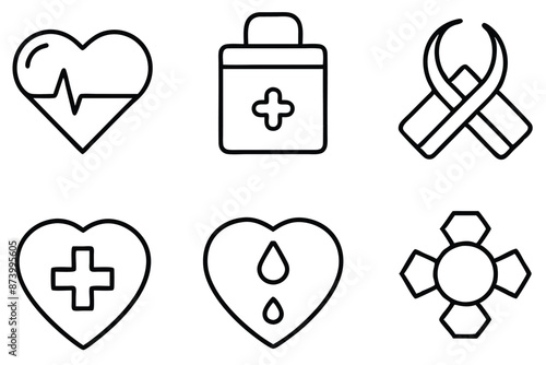 Healthcare line art illustration Captivating Healthcare Visuals