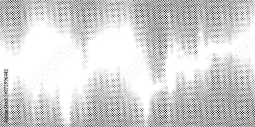 Vector vibrant halftone tonal wavy pattern. Pointillist liquid flow modern background design ilustrasi vektor eps 10