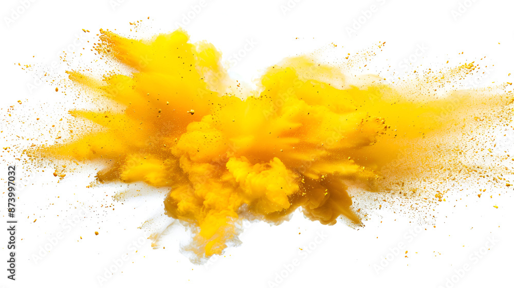 Explosion of colored powder isolated on white background. Abstract colored background Explosion of colored powder isolated on white background. Abstract colored background