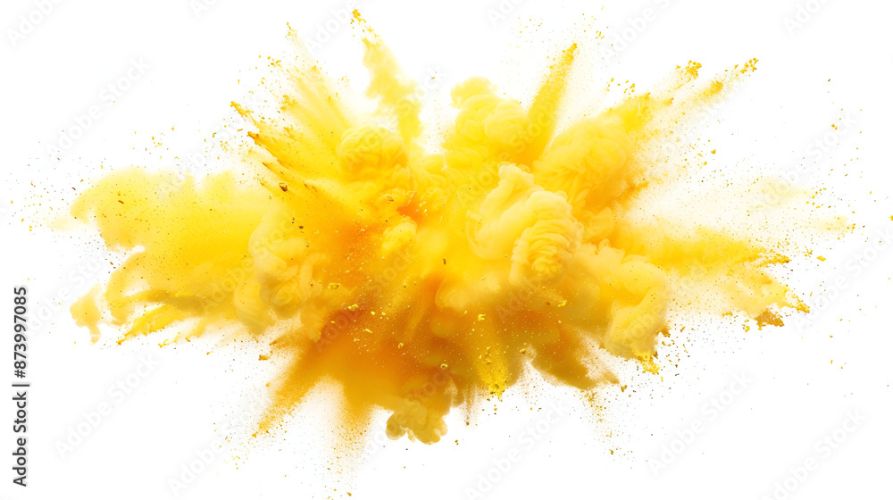 Explosion of colored powder isolated on white background. Abstract colored background Explosion of colored powder isolated on white background. Abstract colored background