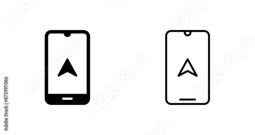 Mobile GPS Vector Icon