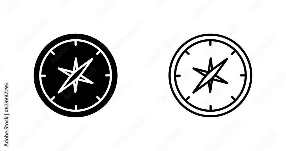 Compass Vector Icon Compass Vector Icon