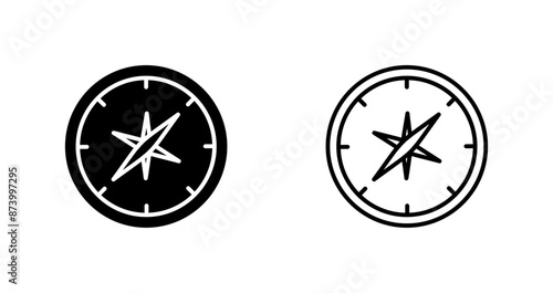 Free Download Compass Vector Icon - GFXLoad