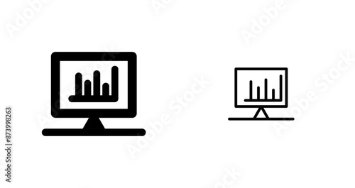 Checked Bar Graph Vector Icon