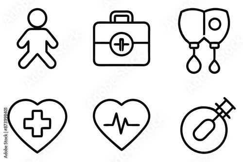 Healthcare line art illustration Detailed Medical Artwork Concepts