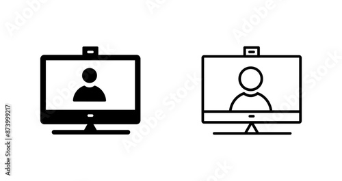 Video Communication Vector Icon