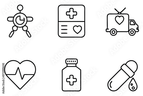 Healthcare line art illustration Expressive Medical Line Art