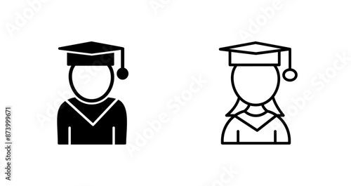 Female Student Vector Icon