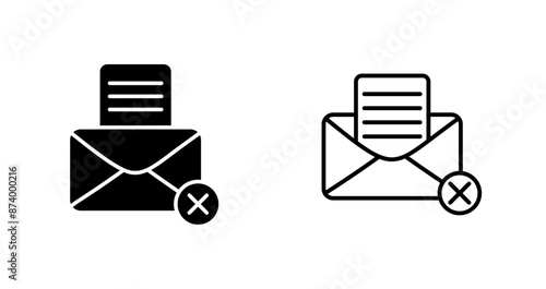 Rejection Of A Letter Vector Icon