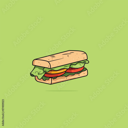 sandwich with cheese vector illustration