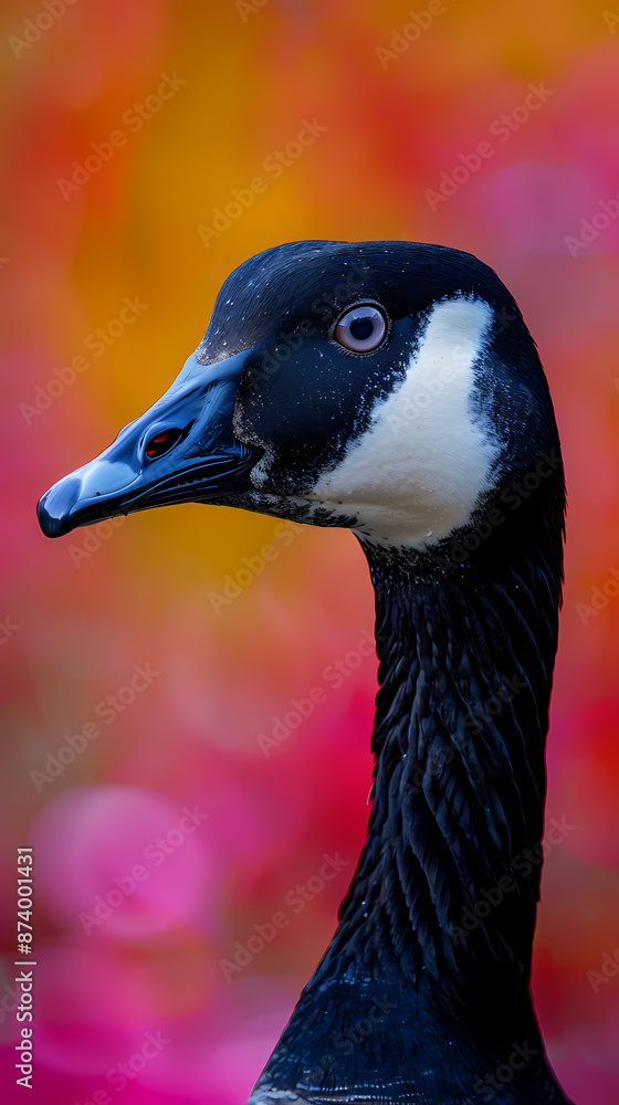 Close-up portrait of black goose Close-up portrait of black goose