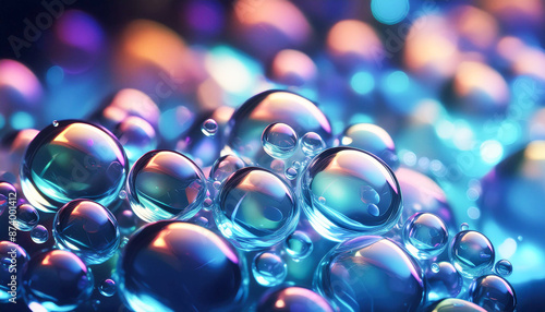 泡のある背景,Generative AI AI画像