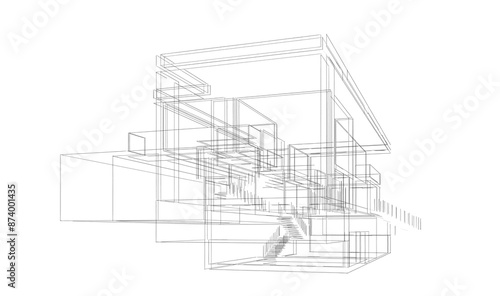 architectural drawing 3d