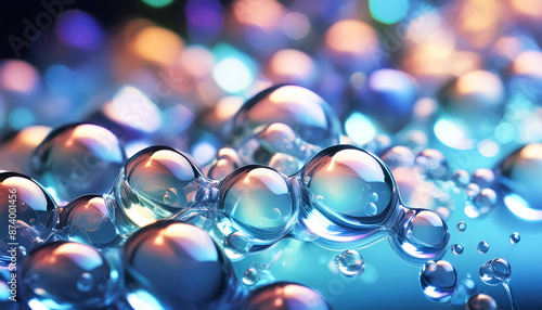 泡のある背景,Generative AI AI画像