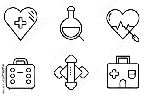 Healthcare line art illustration Professional Medical Sketches