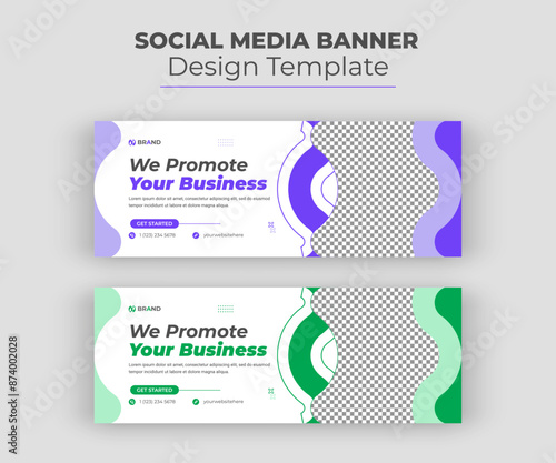 Corporate Business Facebook cover social media post and banner template
