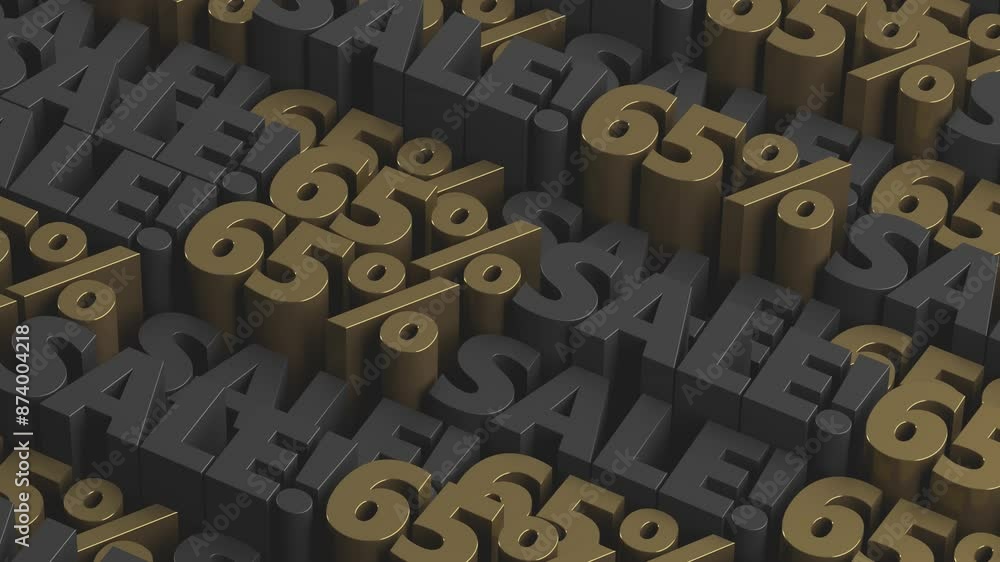 Discount 10% to 90% off sale isometric animation. 65% off for flash sale, big deal, cyber week, hot deal, super sale, mega sale, black friday, black week advertising and discount promotion offer. Discount 10% to 90% off sale isometric animation. 65% off for flash sale, big deal, cyber week, hot deal, super sale, mega sale, black friday, black week advertising and discount promotion offer.