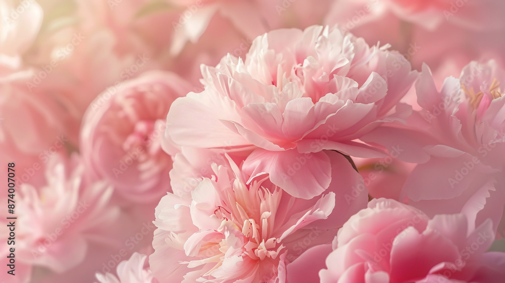 Pink peony flower background Pink peony flower background