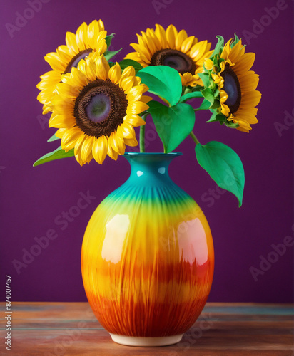sunflowers in a vase