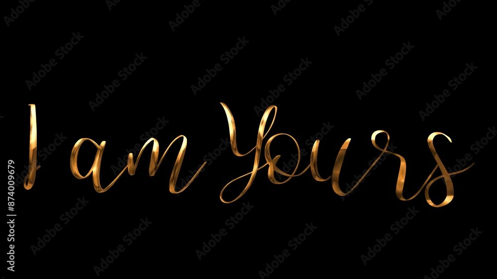 I am yours in gold cursive, suitable for wedding invitations, romantic designs, love messages, and Valentines Day projects. Wedding, love, romance, elegant, classy, chic, gold, cursive, handwritten I am yours in gold cursive, suitable for wedding invitations, romantic designs, love messages, and Valentines Day projects. Wedding, love, romance, elegant, classy, chic, gold, cursive, handwritten