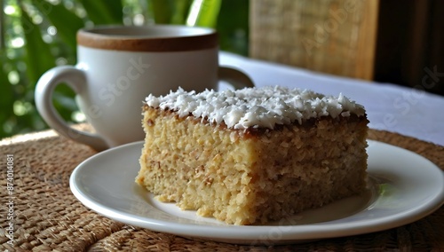 jamaican coconut cake and raw cocoa