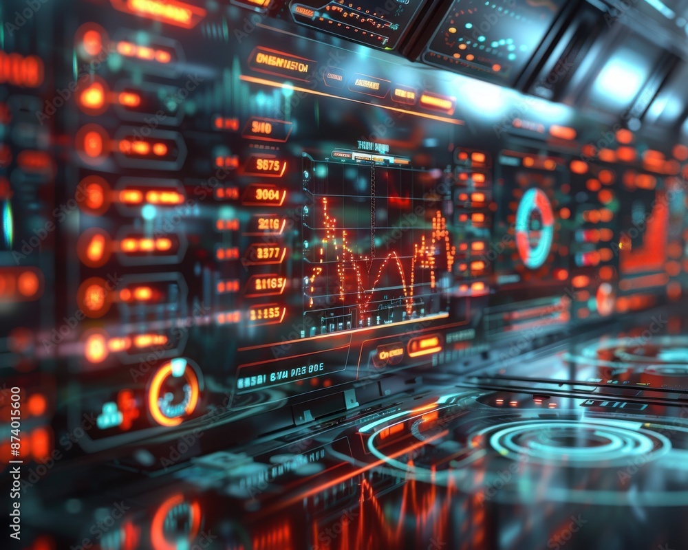 Futuristic Business Icons in 3D Render with Briefcase, Chart, and Handshake Above Reflective Surface Futuristic Business Icons in 3D Render with Briefcase, Chart, and Handshake Above Reflective Surface