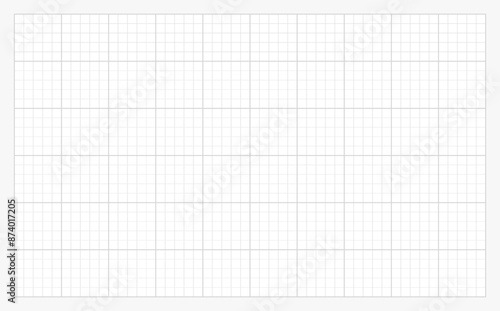 Square grid background with empty space. Design of square graph paper, school math sheet, grid paper sheet, notebook pattern, architectural graph paper. Vector illustration