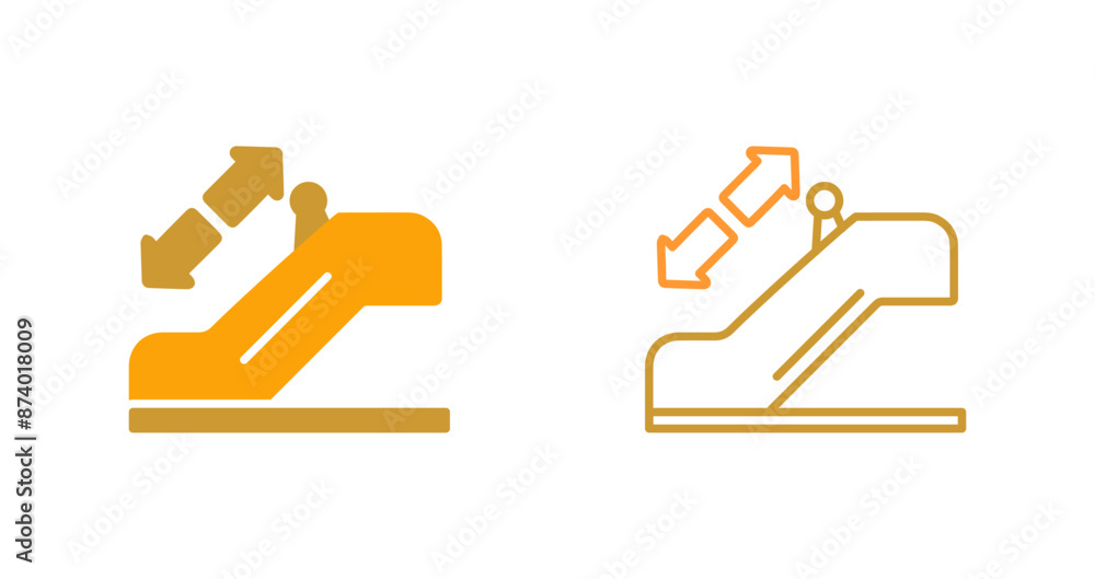 Horizontal Escalator Vector Icon Horizontal Escalator Vector Icon