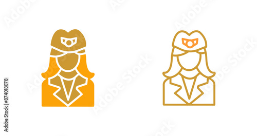 Flight Attendant Vector Icon