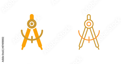 Geometrical Compass Vector Icon