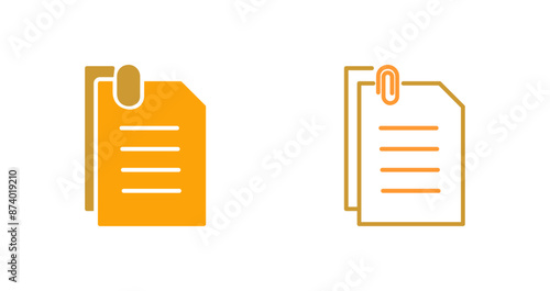 Attached Documents Vector Icon