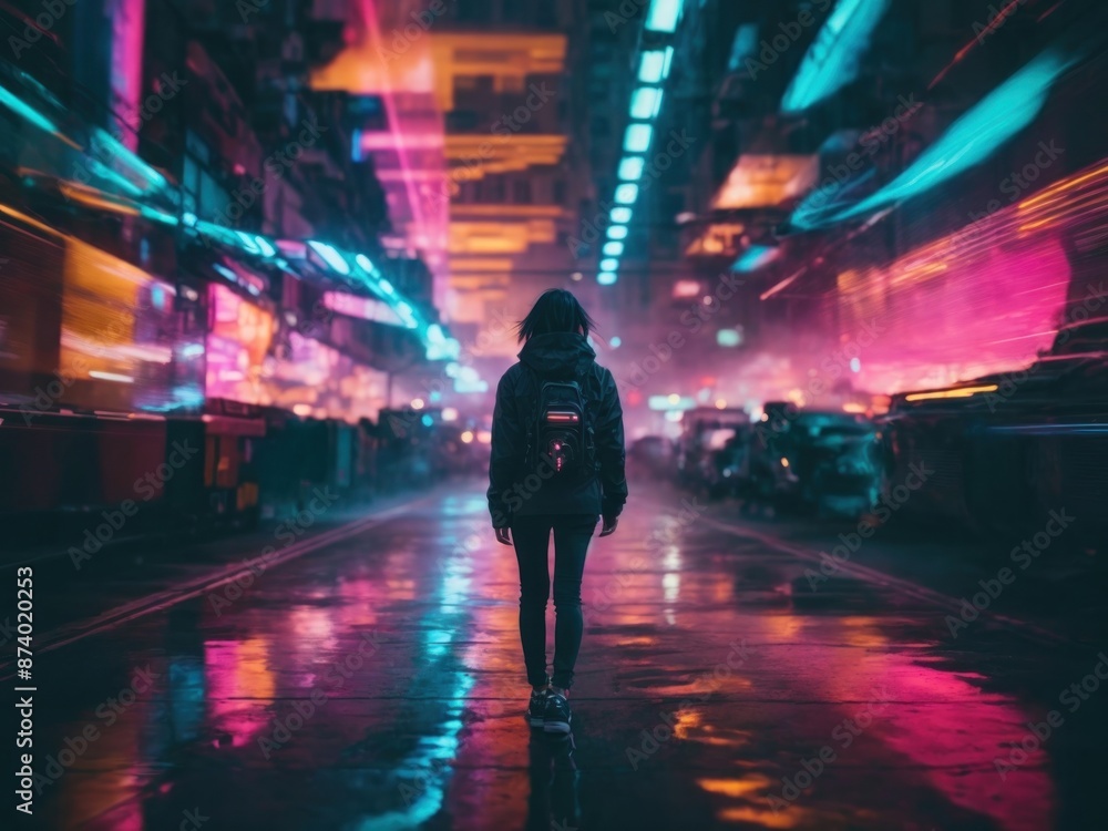 digital Distorted Motion glitch effect Futuristic cyberpunk background digital Distorted Motion glitch effect Futuristic cyberpunk background