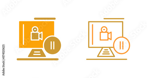 Pause Button Vector Icon