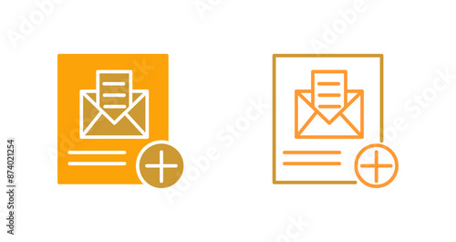 Add Mail Vector Icon