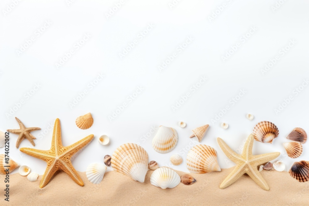Seashell starfish beach invertebrate. Seashell starfish beach invertebrate.