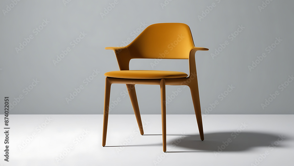yellow chair on a white background yellow chair on a white background
