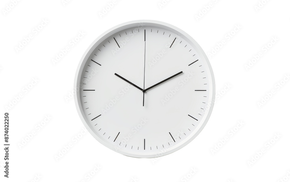 Modern wall clock isolated on transparent background Modern wall clock isolated on transparent background